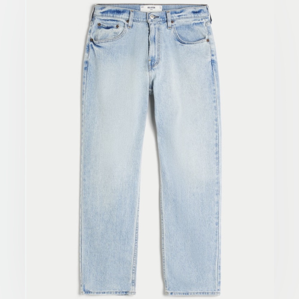 Hollister Blue Boyfriend Jeans Vintage-Inspired Casual